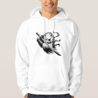 Warrior Cat, Samurai Cat, Battle Cat Hoodie