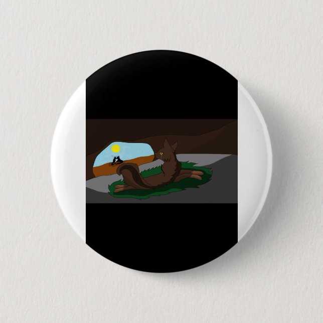Warrior cats 6 cm round badge (Front)