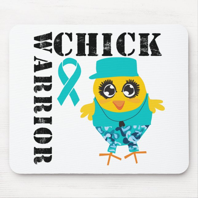 Warrior Chick Ovarian Cancer Mouse Pad (Front)