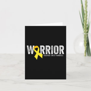 Warrior Childhood Cancer Awareness Ribbon Child Ki Card