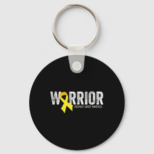 Warrior Childhood Cancer Awareness Ribbon Child Ki Key Ring