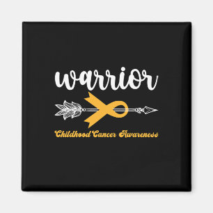 Warrior Childhood Cancer Awareness Support Strong  Magnet