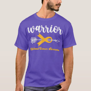 Warrior Childhood Cancer Awareness Support Strong T-Shirt
