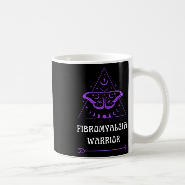 Warrior Chronic Illness Awareness Purple Boho  Coffee Mug (Right)