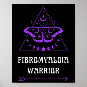 Warrior Chronic Illness Awareness Purple Boho Poster