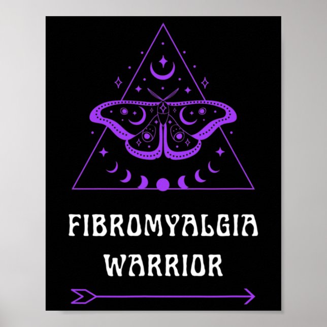 Warrior Chronic Illness Awareness Purple Boho  Poster (Front)