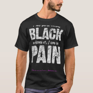 Warrior Chronic Pain Fibro Awareness Distressed T-Shirt