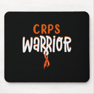 Warrior CRPS Awareness Month Orange Ribbon Mouse Pad