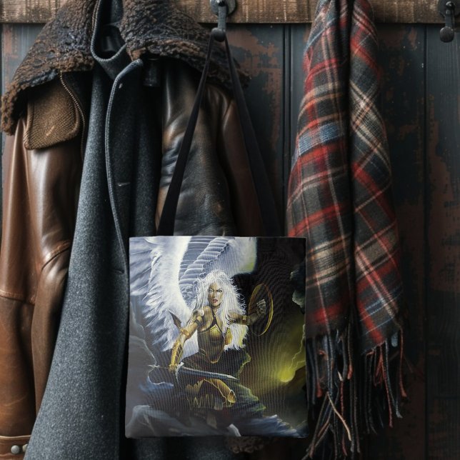 Warrior Fantasy Angel Sword Tote Bag (Creator Uploaded)