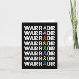 Warrior Fighter Cancer Survivor awareness world ca Card