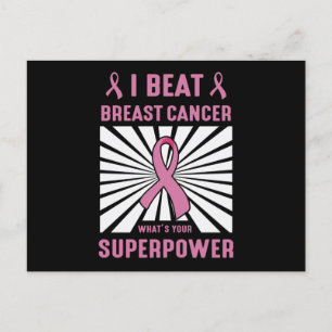 Warrior Fighter I Beat Breast Cancer Survivor Postcard