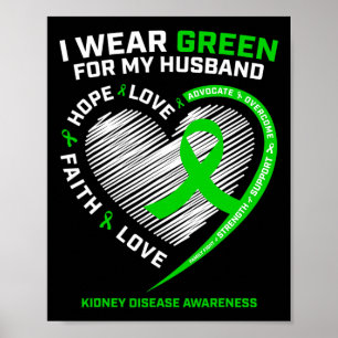 Warrior Fighter Women Wife Husbynd Kidney Disease Poster