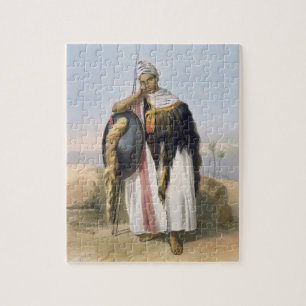 Warrior from Amhara, Ethiopia, illustration from ' Jigsaw Puzzle