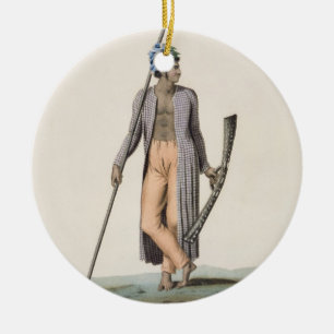 Warrior from the Island of Guebe, from 'Voyage aut Ceramic Tree Decoration