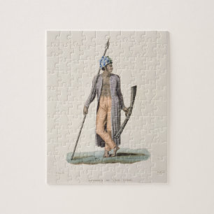 Warrior from the Island of Guebe, from 'Voyage aut Jigsaw Puzzle