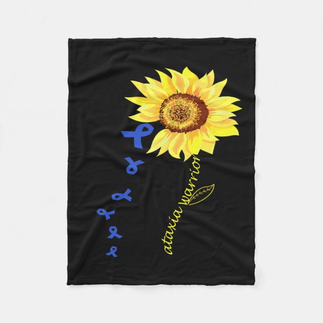 Warrior Fun Design Ataxia Awareness.  Fleece Blanket (Front)