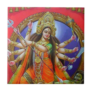 Warrior Goddess Durga Shakti Ceramic Tile