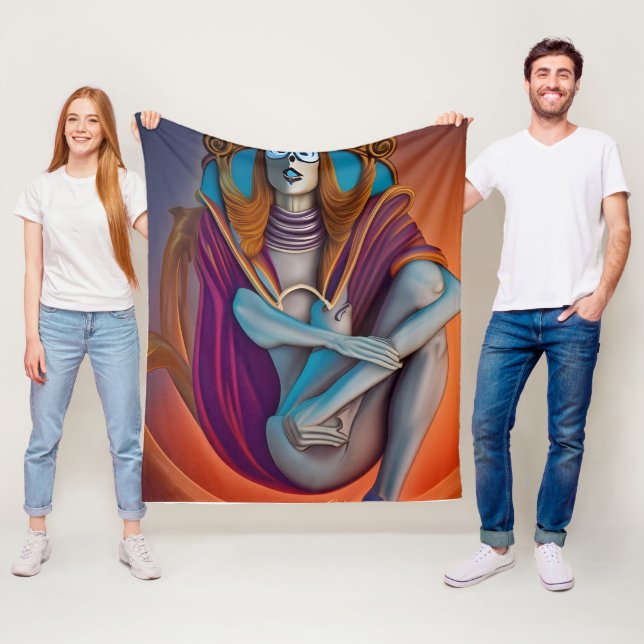 warrior goddess fleece blanket (In Situ)