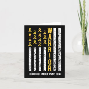 Warrior Gold Ribbon Childhood Cancer Awareness Card