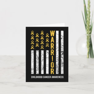 Warrior Gold Ribbon Childhood Cancer Awareness Card