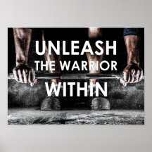 Warrior Gym Weight Training Body Fitness Poster