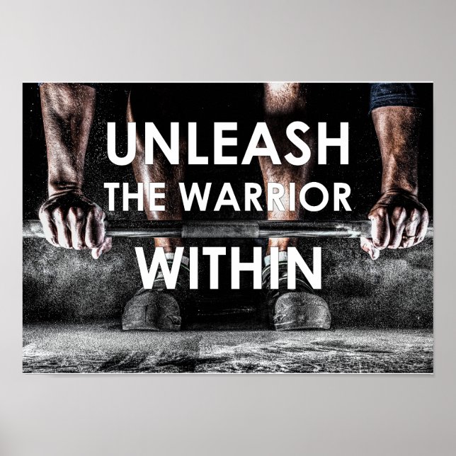 Warrior Gym Weight Training Body Fitness Poster (Front)
