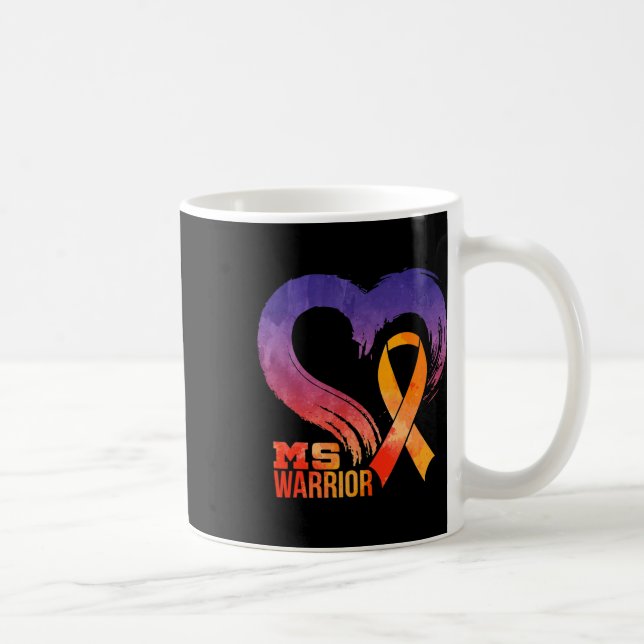 Warrior Heart Multiple Sclerosis Awareness Month 1 Coffee Mug (Right)