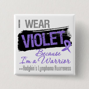 Warrior - Hodgkins Lymphoma Ribbon 15 Cm Square Badge