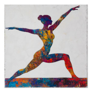 Warrior II Pose Glossy Poster