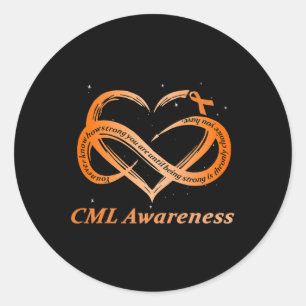 Warrior I'm Fine Chronic Myeloid Leukaemia Awarene Classic Round Sticker