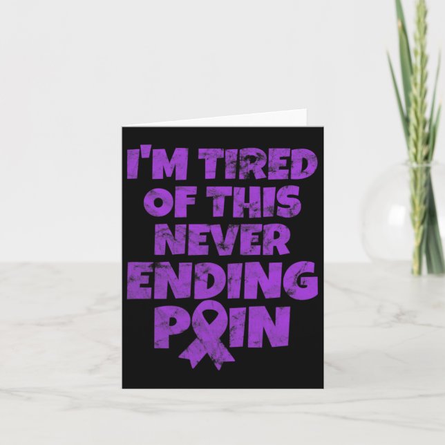 Warrior I'm Tired Of Never Ending Pain Grunge  Card (Front)