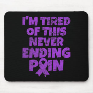 Warrior I'm Tired Of Never Ending Pain Grunge Mouse Pad