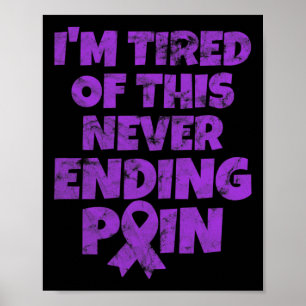 Warrior I'm Tired Of Never Ending Pain Grunge  Poster