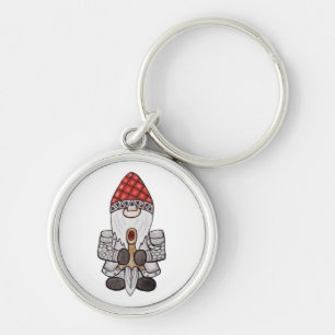 Warrior Knight Gnome  Key Ring