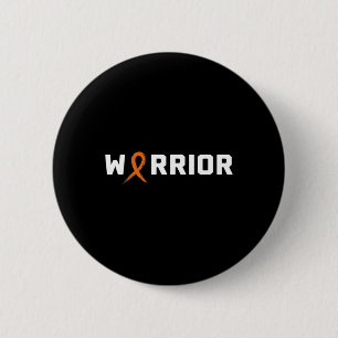Warrior Leukaemia Shirt - Blood Cancer Awareness 6 Cm Round Badge