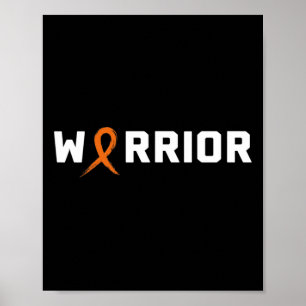 Warrior Leukaemia Shirt - Blood Cancer Awareness Poster
