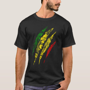 Warrior Lion Of Judah King Rasta Reggae Jamaica Ro T-Shirt