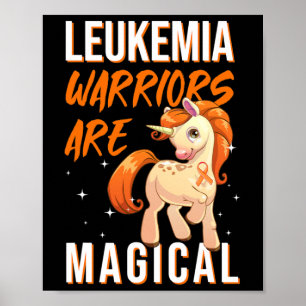 Warrior Magical Unicorn Orange Ribbon Haematologis Poster