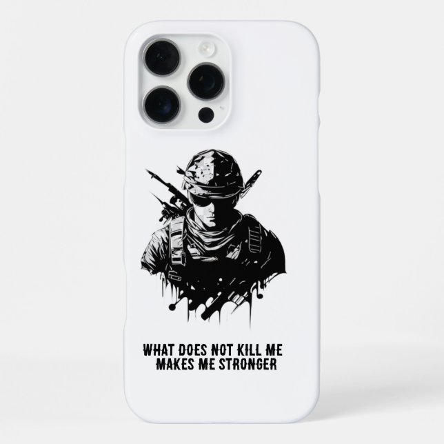 Warrior Mindset Soldier Phone Case (Back)