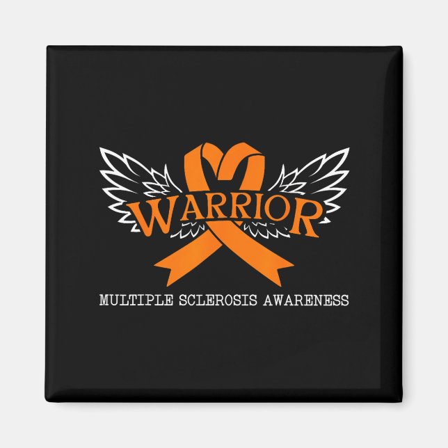 Warrior - Multiple Sclerosis Awarenes Month Orange Magnet (Front)