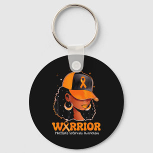 Warrior Multiple Sclerosis Awareness Black Woman _ Key Ring