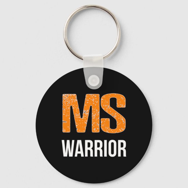 Warrior Multiple Sclerosis Awareness  Key Ring (Front)