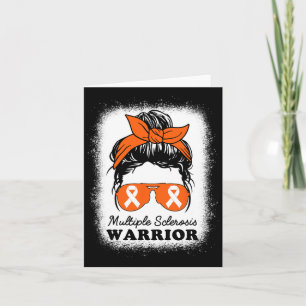 Warrior Multiple Sclerosis Awareness Messy Bun Mum Card