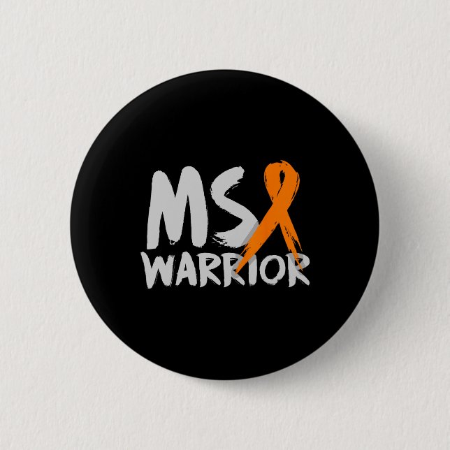 Warrior Multiple Sclerosis Awareness Month  6 Cm Round Badge (Front)