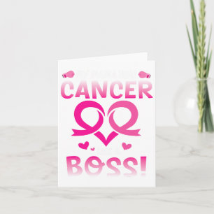 Warrior My Mama Beat Breast Cancer Like A Boss Fig Card
