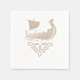 Warrior Norse Mythology Viking Ship Valhalla Gift Napkin