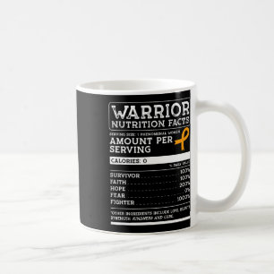 Warrior Nutrition Facts Leukaemia Awareness Ribbon Coffee Mug