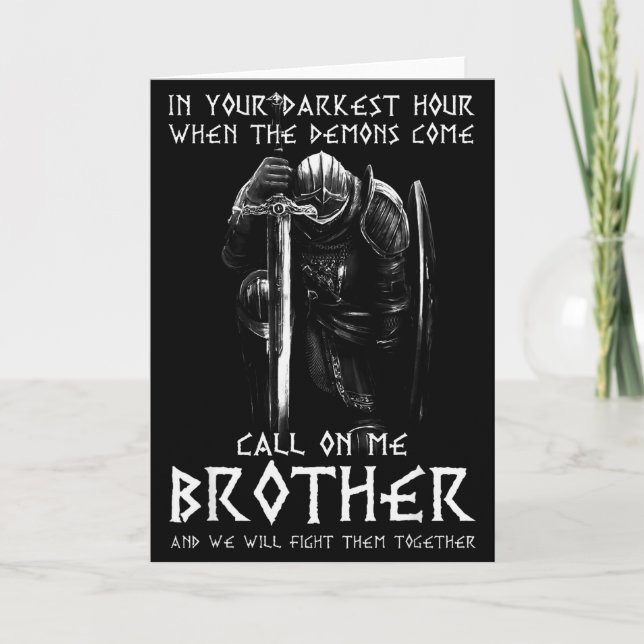 Warrior Of God Call On Me Bother Fight Knight Temp Card (Front)