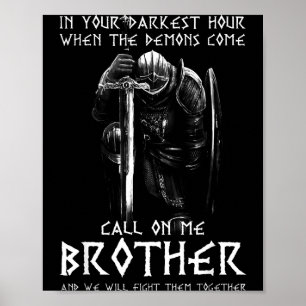 Warrior Of God Call On Me Bother Fight Knight Temp Poster