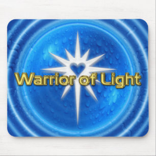 WARRIOR OF LIGHT - blue water Mouse Pad